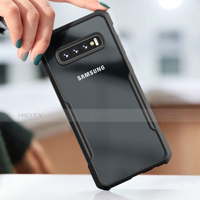 Samsung Galaxy S10用ハイブリットバンパーケース クリア透明 プラスチック 鏡面 カバー サムスン 