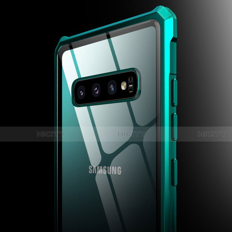 Samsung Galaxy S10用ケース 高級感 手触り良い アルミメタル 製の金属製 360度 フルカバーバンパー 鏡面 カバー サムスン 