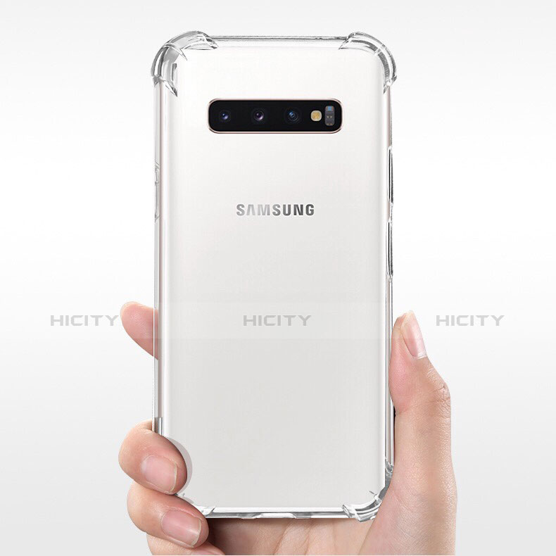 Samsung Galaxy S10 Plus用極薄ソフトケース シリコンケース 耐衝撃 全面保護 クリア透明 T08 サムスン クリア