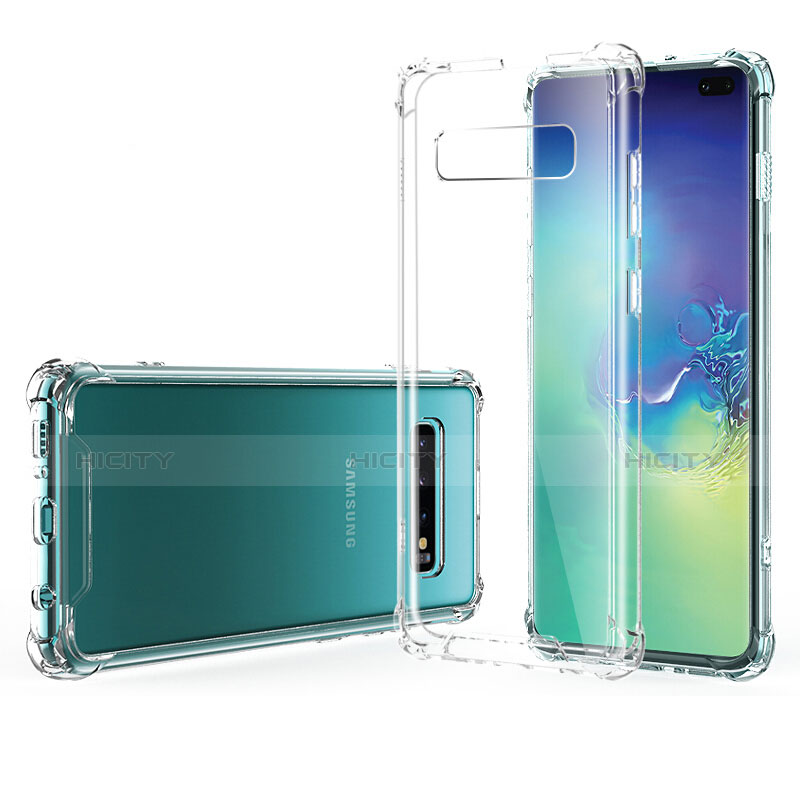 Samsung Galaxy S10 Plus用極薄ソフトケース シリコンケース 耐衝撃 全面保護 クリア透明 T09 サムスン クリア