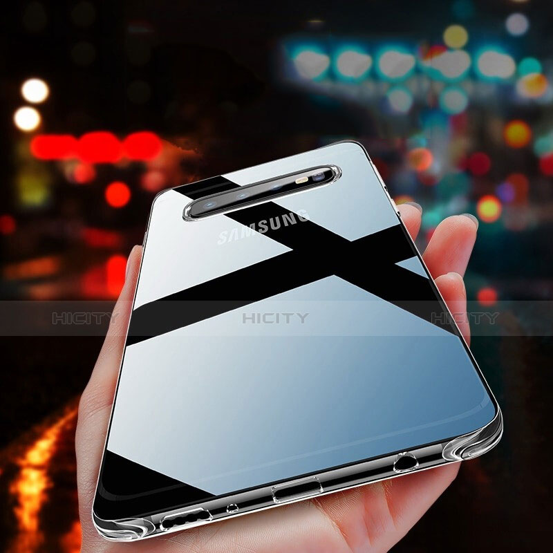 Samsung Galaxy S10 Plus用極薄ソフトケース シリコンケース 耐衝撃 全面保護 クリア透明 H03 サムスン クリア
