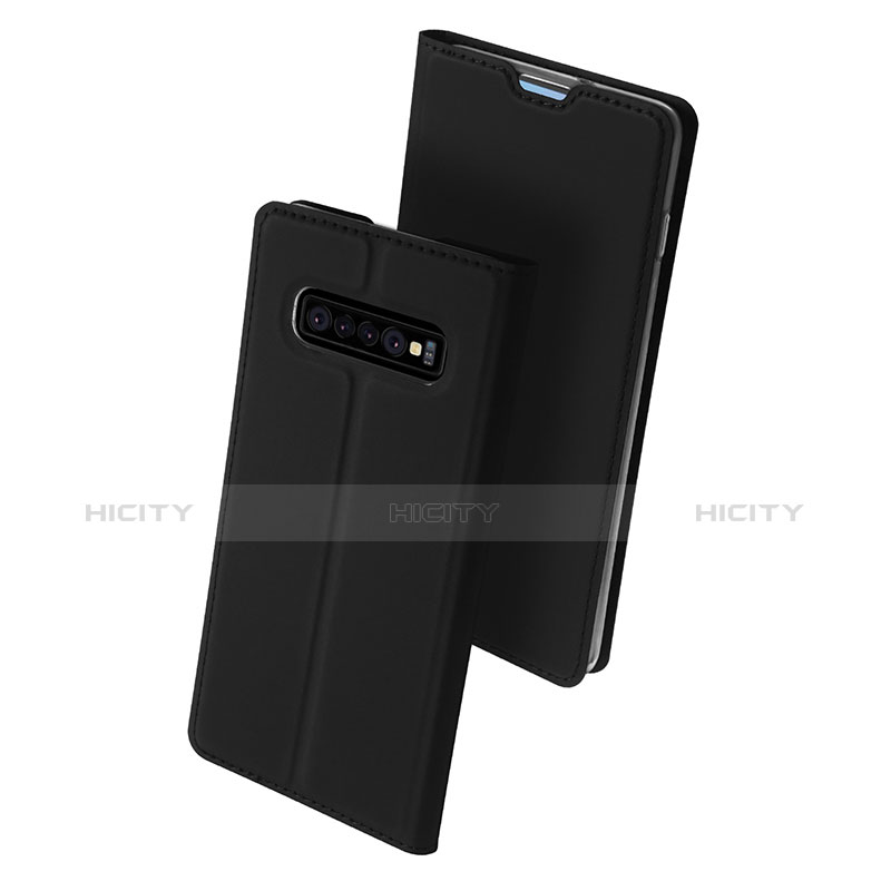 Samsung Galaxy S10 Plus用手帳型 レザーケース スタンド カバー サムスン ブラック