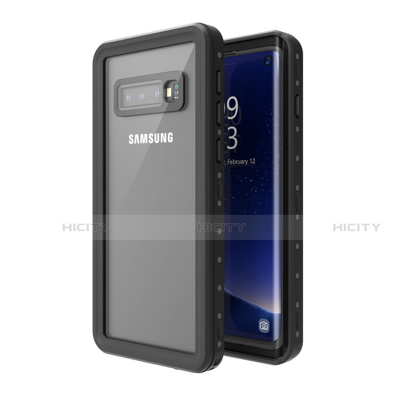 Samsung Galaxy S10 Plus用完全防水ケース ハイブリットバンパーカバー 高級感 手触り良い 360度 サムスン ブラック