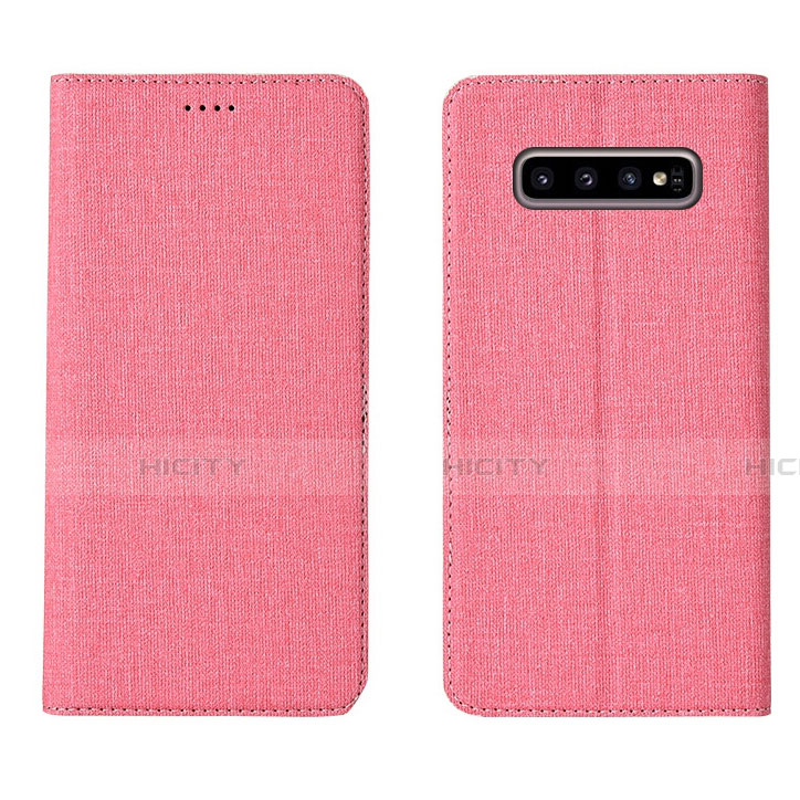 Samsung Galaxy S10 Plus用手帳型 布 スタンド H01 サムスン 