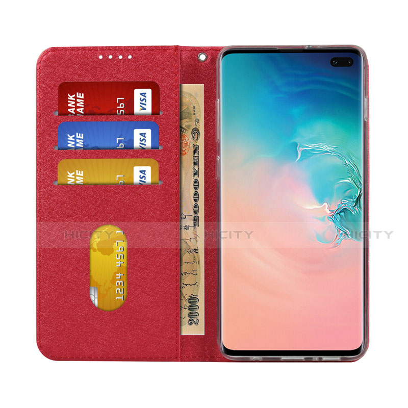 Samsung Galaxy S10 Plus用手帳型 レザーケース スタンド カバー T09 サムスン 