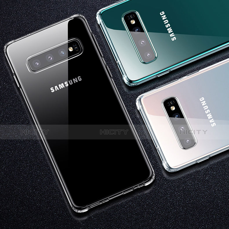 Samsung Galaxy S10 Plus用極薄ソフトケース シリコンケース 耐衝撃 全面保護 クリア透明 H01 サムスン 