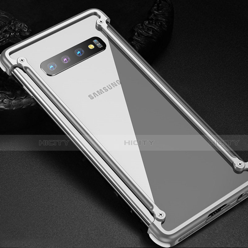 Samsung Galaxy S10 Plus用ケース 高級感 手触り良い アルミメタル 製の金属製 バンパー カバー T01 サムスン 