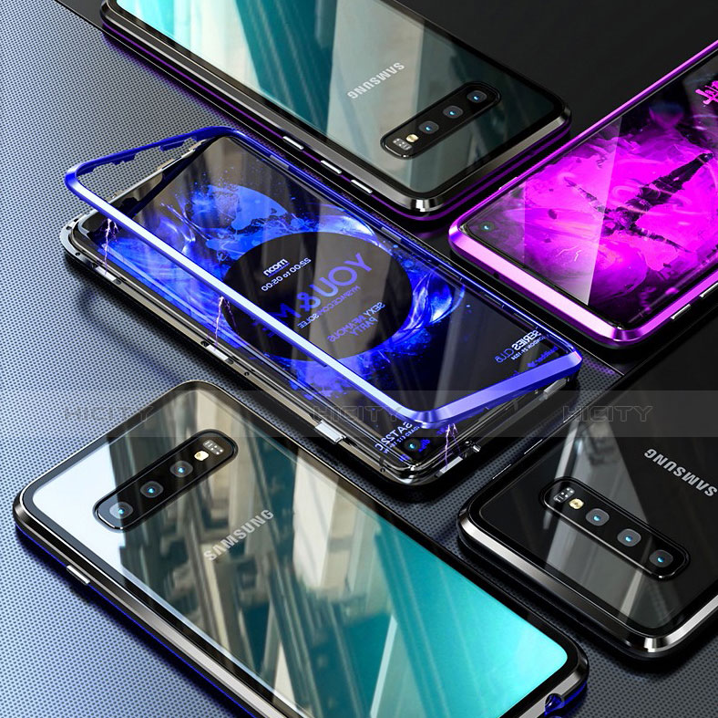 Samsung Galaxy S10 Plus用ケース 高級感 手触り良い アルミメタル 製の金属製 バンパー 鏡面 カバー A01 サムスン 
