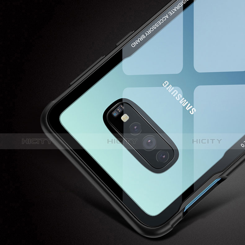Samsung Galaxy S10 Plus用ハイブリットバンパーケース クリア透明 プラスチック 鏡面 カバー A01 サムスン 