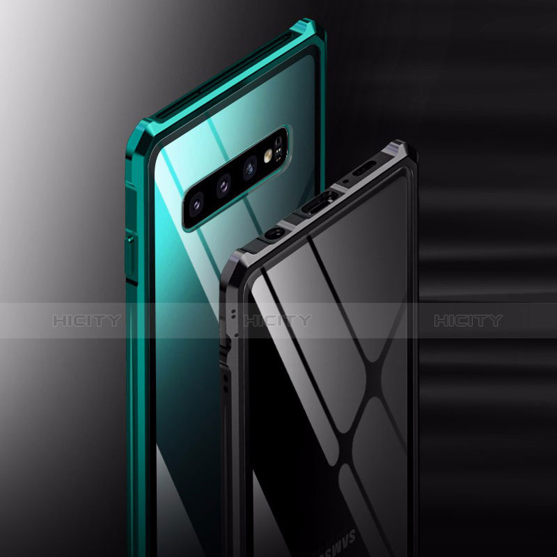 Samsung Galaxy S10 Plus用ケース 高級感 手触り良い アルミメタル 製の金属製 バンパー 鏡面 カバー サムスン 