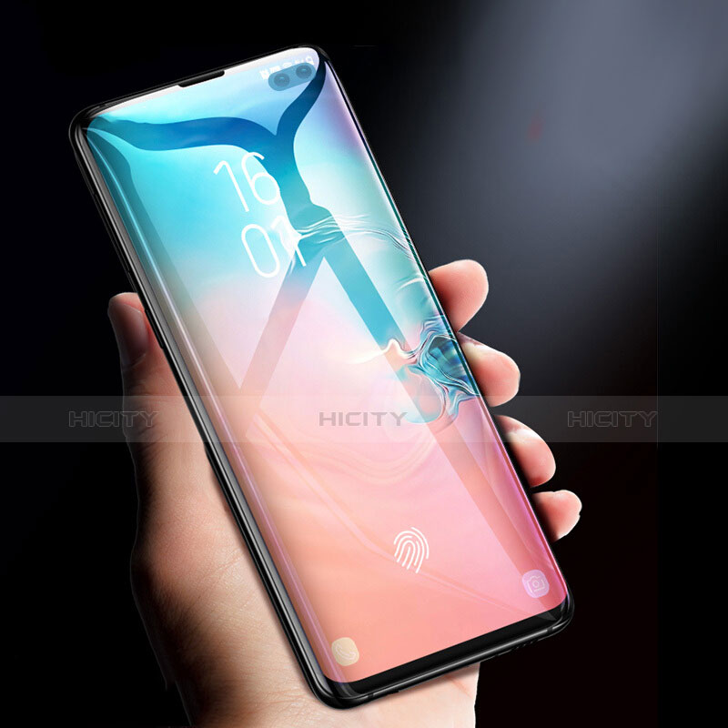 Samsung Galaxy S10 Plus用強化ガラス フル液晶保護フィルム F03 サムスン ブラック