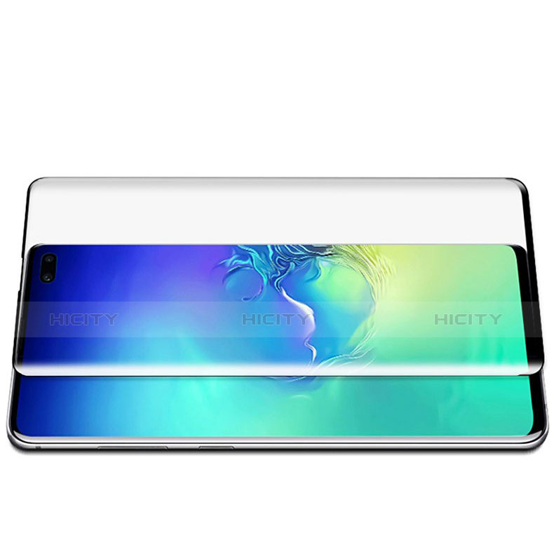 Samsung Galaxy S10 Plus用強化ガラス フル液晶保護フィルム F06 サムスン ブラック