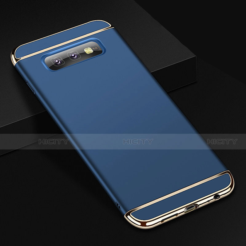 Samsung Galaxy S10e用ケース 高級感 手触り良い メタル兼プラスチック バンパー T01 サムスン ネイビー