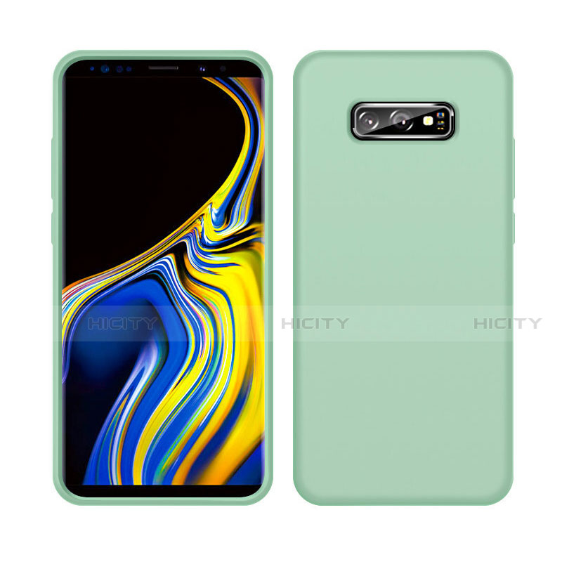 Samsung Galaxy S10e用360度 フルカバー極薄ソフトケース シリコンケース 耐衝撃 全面保護 バンパー C04 サムスン グリーン