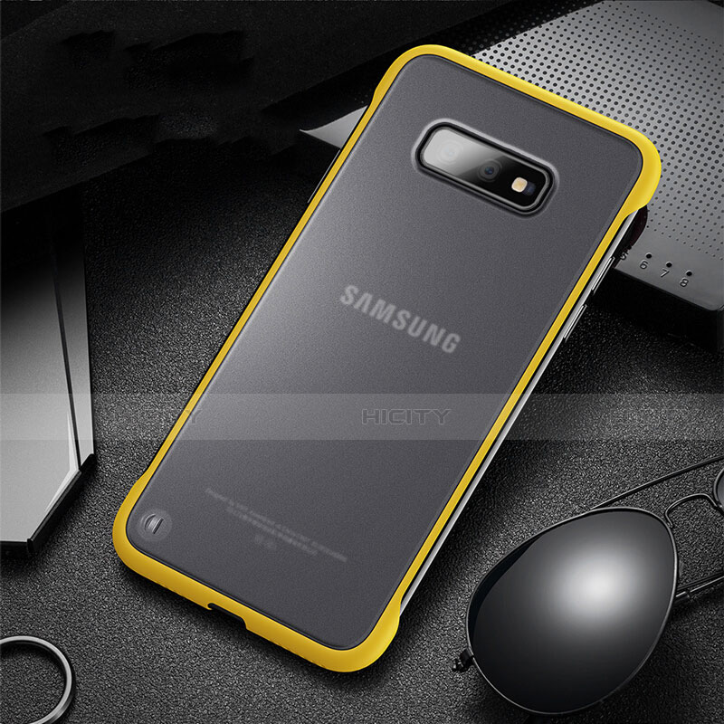 Samsung Galaxy S10e用ハイブリットバンパーケース プラスチック 兼シリコーン カバー R01 サムスン イエロー