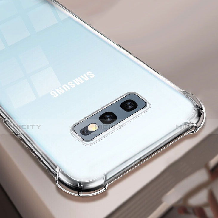 Samsung Galaxy S10e用極薄ソフトケース シリコンケース 耐衝撃 全面保護 クリア透明 T02 サムスン クリア