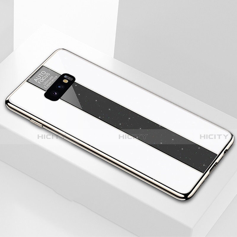 Samsung Galaxy S10e用ハイブリットバンパーケース プラスチック 鏡面 カバー M01 サムスン ホワイト