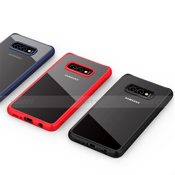 Samsung Galaxy S10e用ハイブリットバンパーケース クリア透明 プラスチック 鏡面 カバー S01 サムスン 
