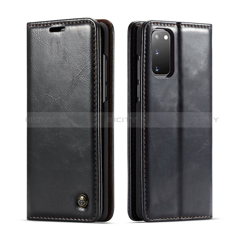 Samsung Galaxy S20 5G用手帳型 レザーケース スタンド カバー C03S サムスン ブラック
