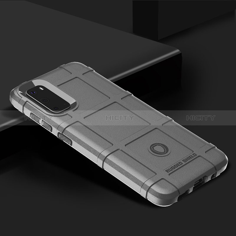 Samsung Galaxy S20 5G用360度 フルカバー極薄ソフトケース シリコンケース 耐衝撃 全面保護 バンパー J01S サムスン グレー