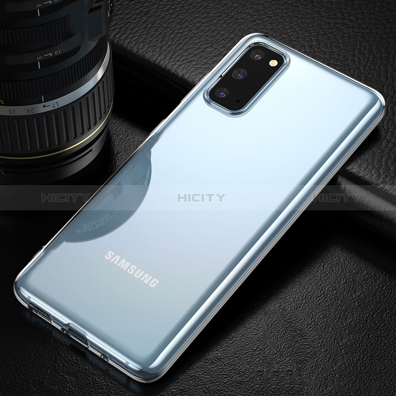 Samsung Galaxy S20 5G用極薄ソフトケース シリコンケース 耐衝撃 全面保護 クリア透明 T05 サムスン クリア