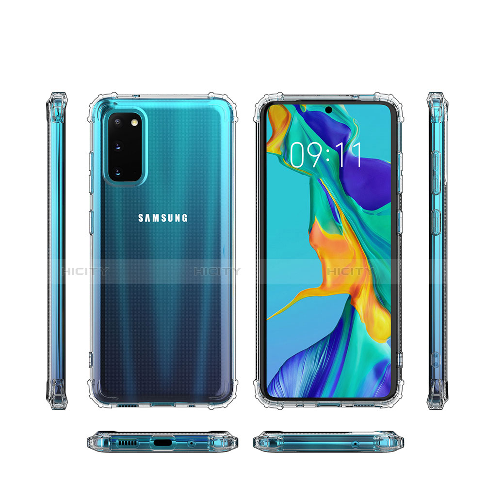 Samsung Galaxy S20 5G用極薄ソフトケース シリコンケース 耐衝撃 全面保護 クリア透明 カバー サムスン クリア