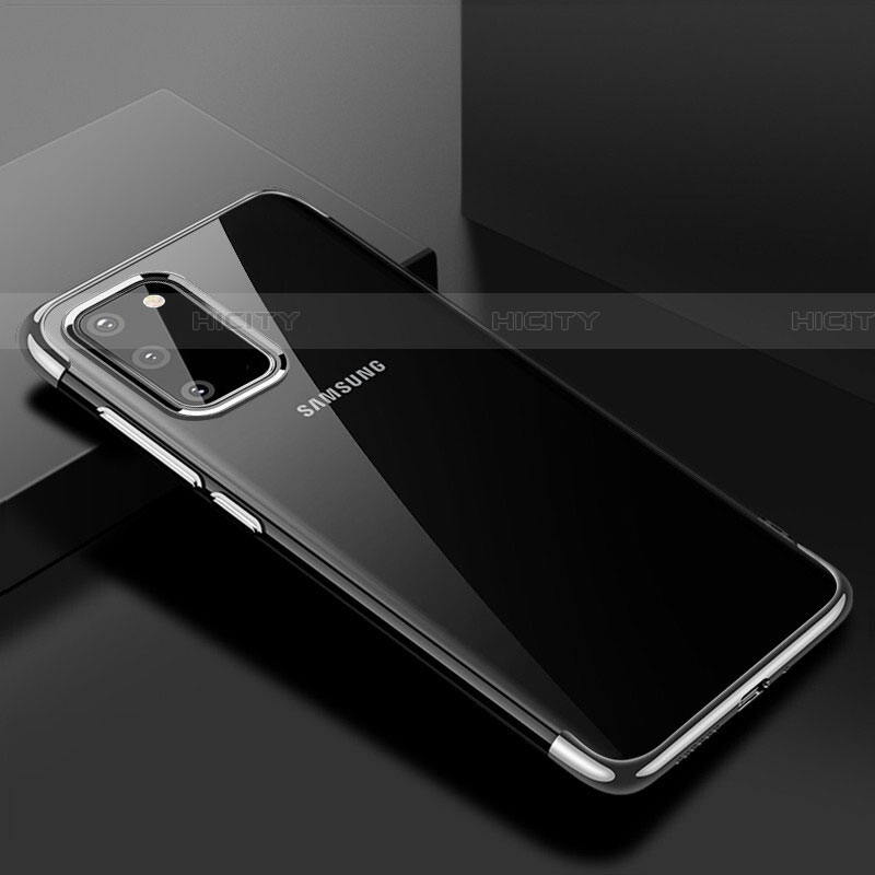 Samsung Galaxy S20 5G用極薄ソフトケース シリコンケース 耐衝撃 全面保護 クリア透明 S01 サムスン シルバー