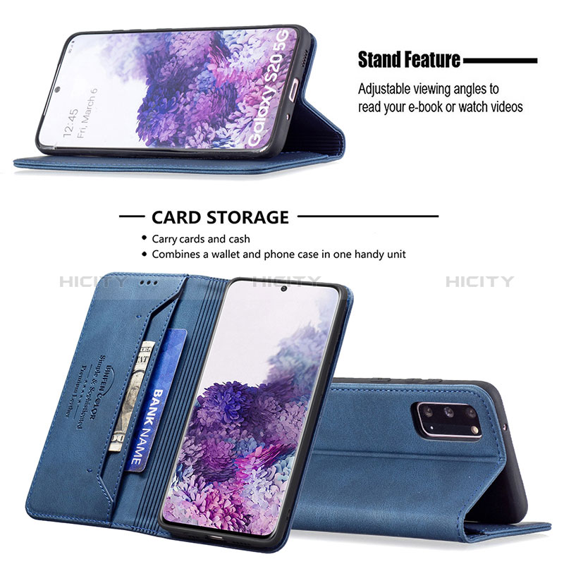 Samsung Galaxy S20 5G用手帳型 レザーケース スタンド カバー B15F サムスン 