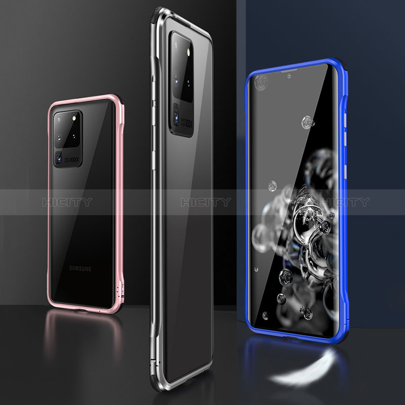 Samsung Galaxy S20 5G用ケース 高級感 手触り良い アルミメタル 製の金属製 360度 フルカバーバンパー 鏡面 カバー LK4 サムスン 