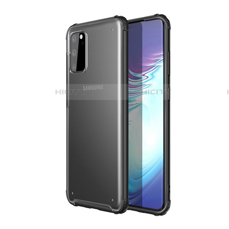 Samsung Galaxy S20 5G用ハイブリットバンパーケース クリア透明 プラスチック 鏡面 カバー H02 サムスン 