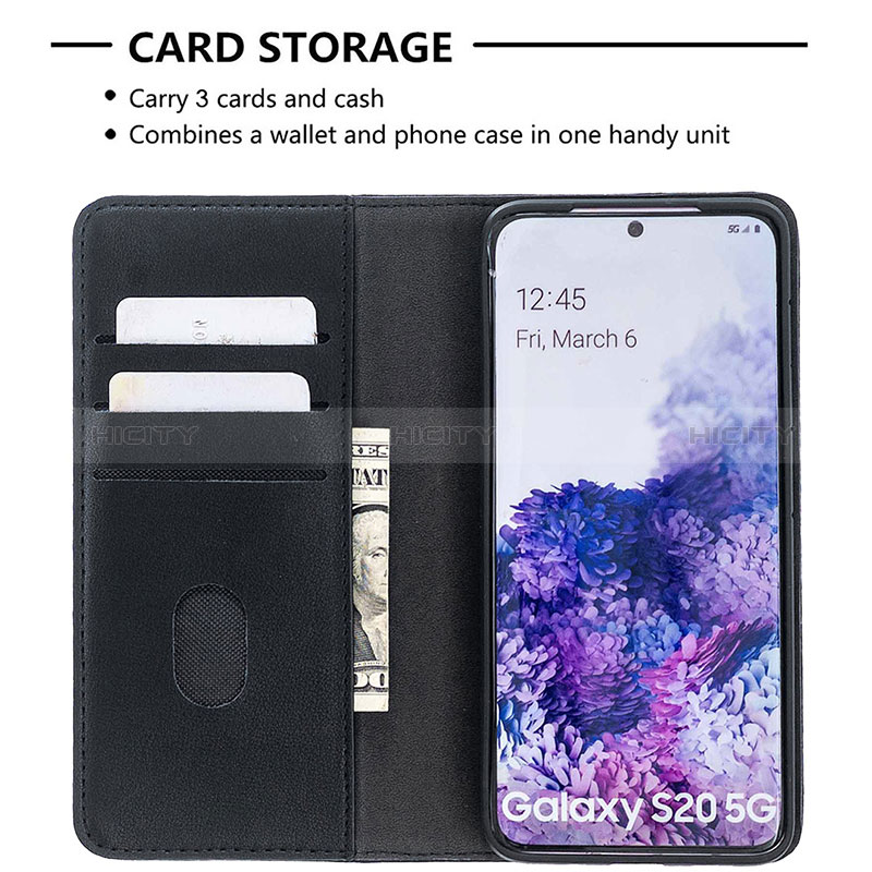 Samsung Galaxy S20 5G用手帳型 レザーケース スタンド カバー B17F サムスン 