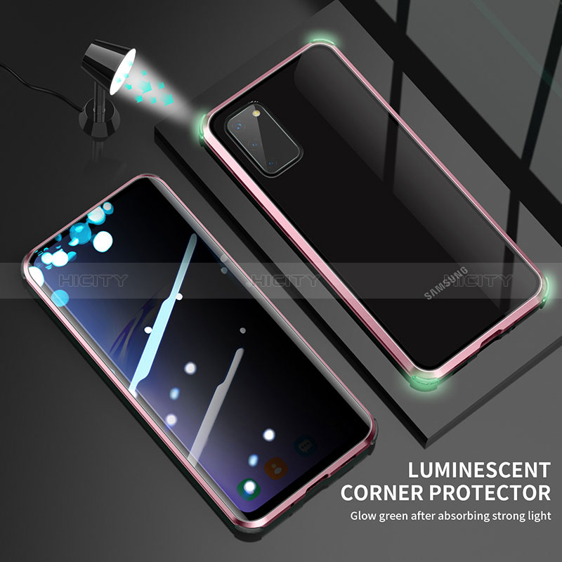 Samsung Galaxy S20用ケース 高級感 手触り良い アルミメタル 製の金属製 360度 フルカバーバンパー 鏡面 カバー LK3 サムスン 