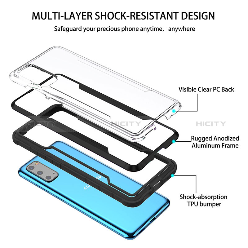 Samsung Galaxy S20用ケース 高級感 手触り良い アルミメタル 製の金属製 兼シリコン カバー RJ1 サムスン 