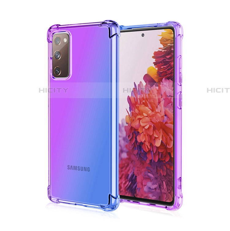 Samsung Galaxy S20 FE (2022) 5G用極薄ソフトケース グラデーション 勾配色 クリア透明 G01 サムスン パープル