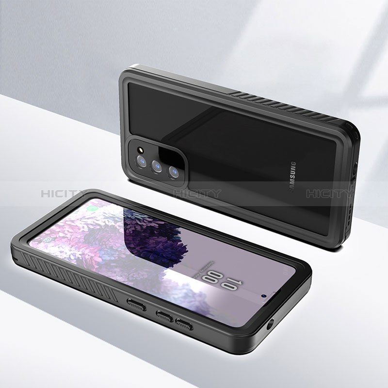 Samsung Galaxy S20 FE (2022) 5G用完全防水ケース ハイブリットバンパーカバー 高級感 手触り良い 360度 W02 サムスン ブラック