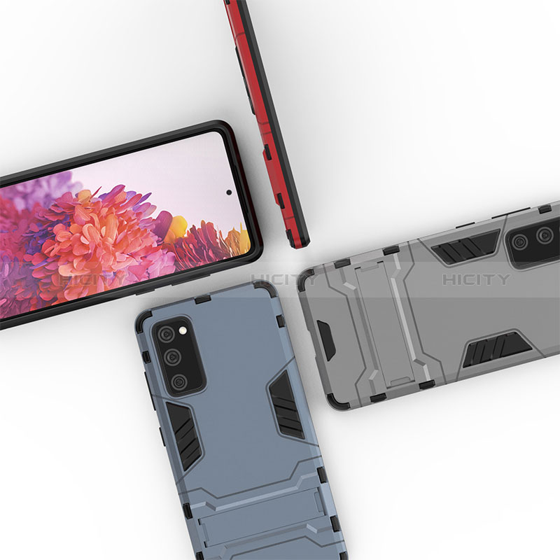 Samsung Galaxy S20 FE (2022) 5G用ハイブリットバンパーケース スタンド プラスチック 兼シリコーン カバー KC3 サムスン