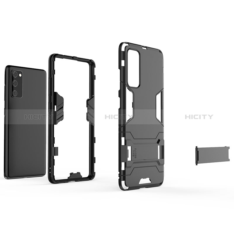 Samsung Galaxy S20 FE (2022) 5G用ハイブリットバンパーケース スタンド プラスチック 兼シリコーン カバー KC3 サムスン