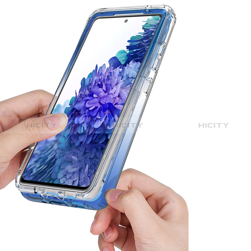 Samsung Galaxy S20 FE (2022) 5G用前面と背面 360度 フルカバー 極薄ソフトケース シリコンケース 耐衝撃 全面保護 バンパー 勾配色 透明 JX1 サムスン 