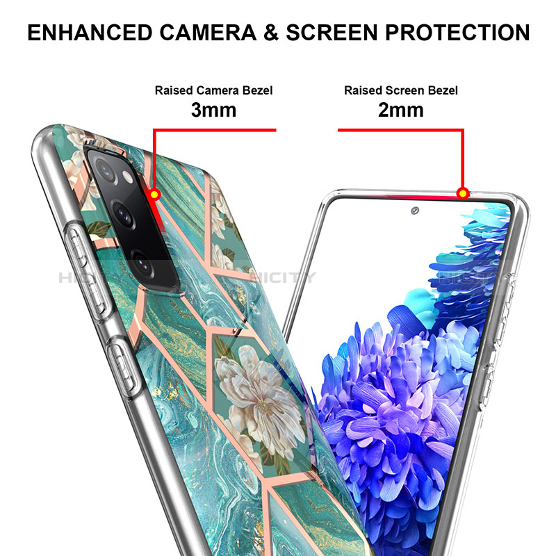 Samsung Galaxy S20 FE (2022) 5G用シリコンケース ソフトタッチラバー バタフライ パターン カバー Y02B サムスン 