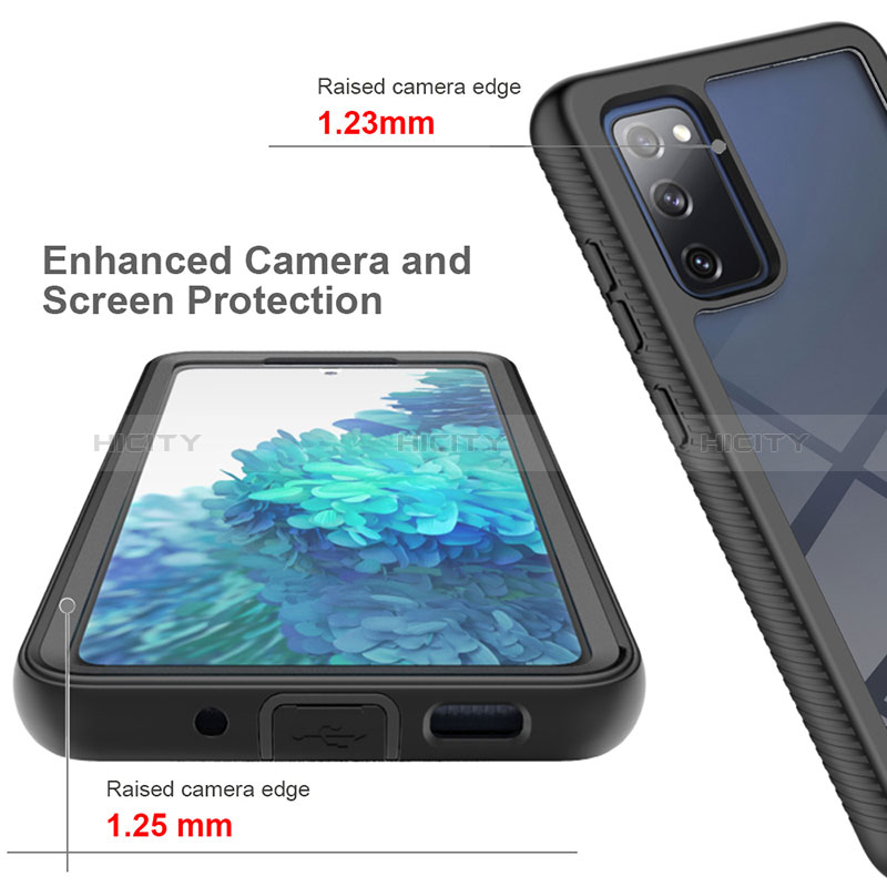 Samsung Galaxy S20 FE (2022) 5G用360度 フルカバー ハイブリットバンパーケース クリア透明 プラスチック カバー ZJ1 サムスン 