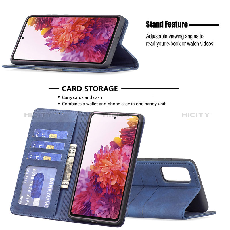 Samsung Galaxy S20 FE (2022) 5G用手帳型 レザーケース スタンド カバー B01F サムスン 