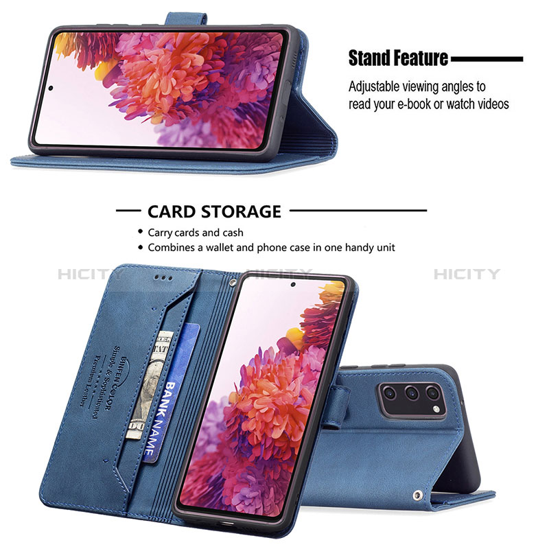 Samsung Galaxy S20 FE (2022) 5G用手帳型 レザーケース スタンド カバー B05F サムスン 