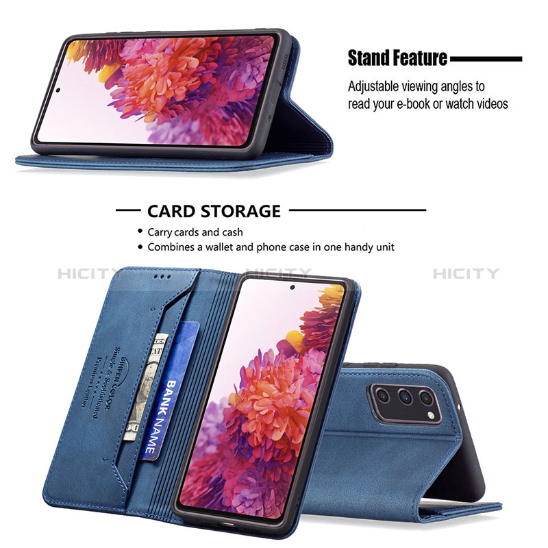 Samsung Galaxy S20 FE (2022) 5G用手帳型 レザーケース スタンド カバー B15F サムスン 