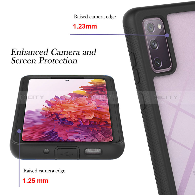 Samsung Galaxy S20 FE (2022) 5G用360度 フルカバー ハイブリットバンパーケース クリア透明 プラスチック カバー YB1 サムスン 