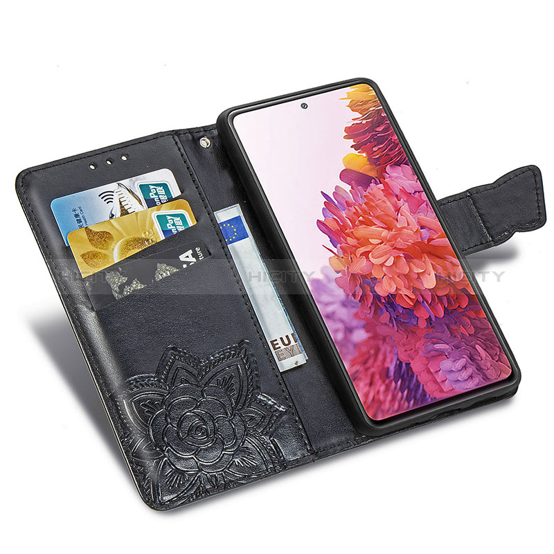 Samsung Galaxy S20 FE (2022) 5G用手帳型 レザーケース スタンド バタフライ 蝶 カバー サムスン 