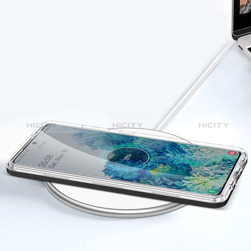 Samsung Galaxy S20 FE 4G用ハイブリットバンパーケース クリア透明 プラスチック 鏡面 カバー MQ1 サムスン 