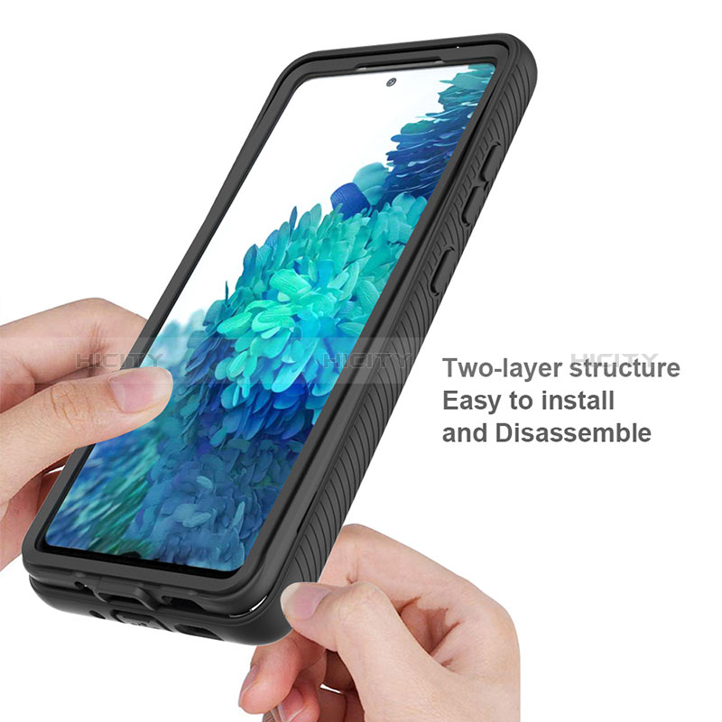 Samsung Galaxy S20 FE 4G用360度 フルカバー ハイブリットバンパーケース クリア透明 プラスチック カバー ZJ3 サムスン 