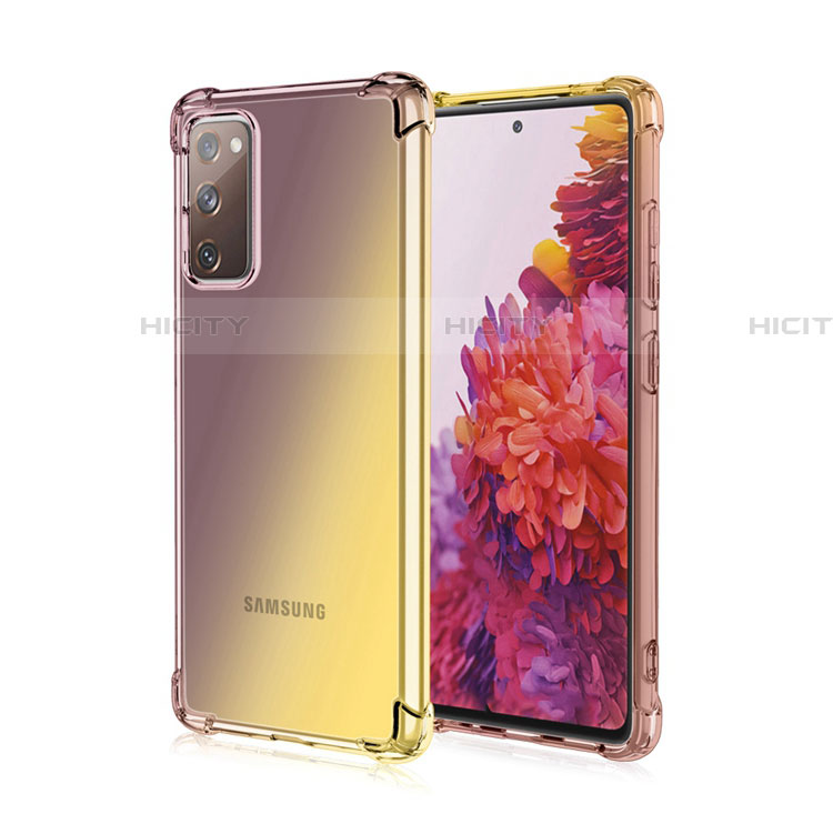 Samsung Galaxy S20 FE 5G用極薄ソフトケース グラデーション 勾配色 クリア透明 G01 サムスン ブラウン