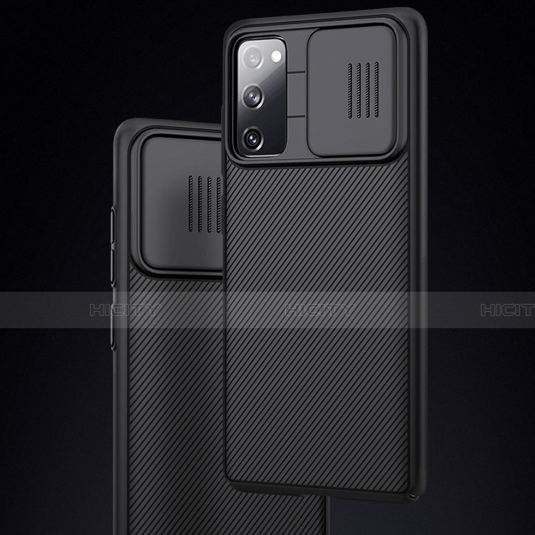 Samsung Galaxy S20 FE 5G用シリコンケース ソフトタッチラバー ツイル サムスン ブラック