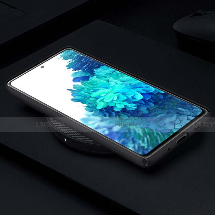 Samsung Galaxy S20 FE 5G用シリコンケース ソフトタッチラバー ツイル サムスン ブラック